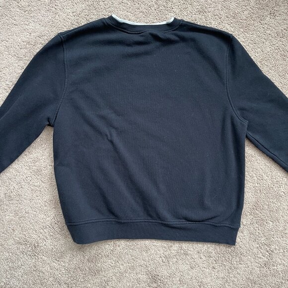 Vintage 90s Embroidered Santa Layered Crewneck Black Sweatshirt Womens Size XL - Picture 4 of 6